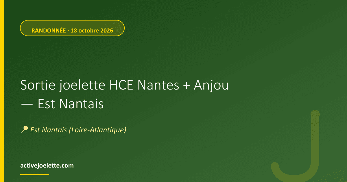 Visuel de l'événement Sortie joelette HCE Nantes + Anjou — Est Nantais