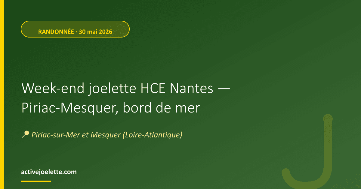 Visuel de l'événement Week-end joelette HCE Nantes — Piriac-Mesquer, bord de mer