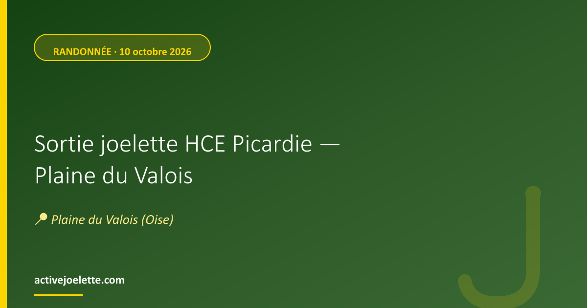 Visuel de l'événement Sortie joelette HCE Picardie — Plaine du Valois
