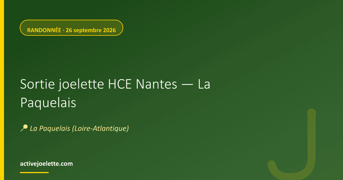 Visuel de l'événement Sortie joelette HCE Nantes — La Paquelais