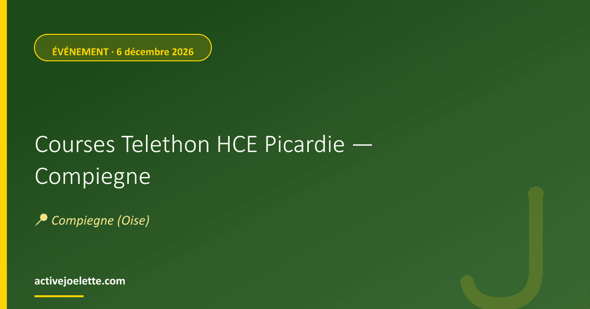 Visuel de l'événement Courses Telethon HCE Picardie — Compiegne