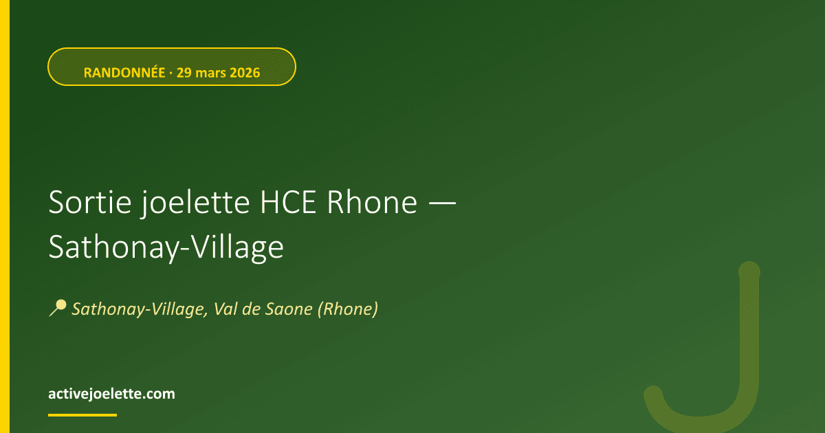 Visuel de l'événement Sortie joelette HCE Rhone — Sathonay-Village