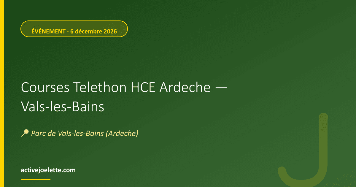 Visuel de l'événement Courses Telethon HCE Ardeche — Vals-les-Bains