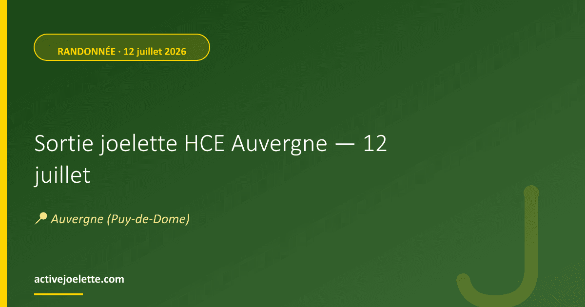 Visuel de l'événement Sortie joelette HCE Auvergne — 12 juillet